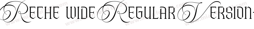 Reche wide Regular Version字体转换